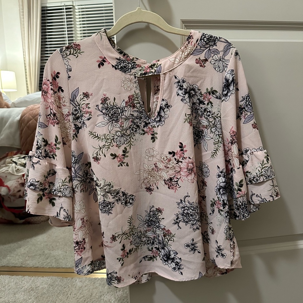 URBAN Romantics Pink Floral Blouse